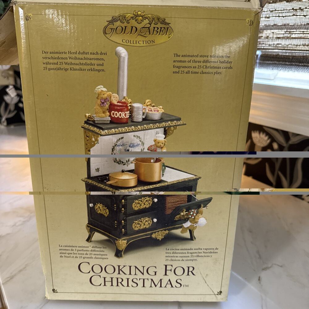 Gold Label- Cooking For Christmas Stove Animated Music 25 Songs/Carols Vtg 2004